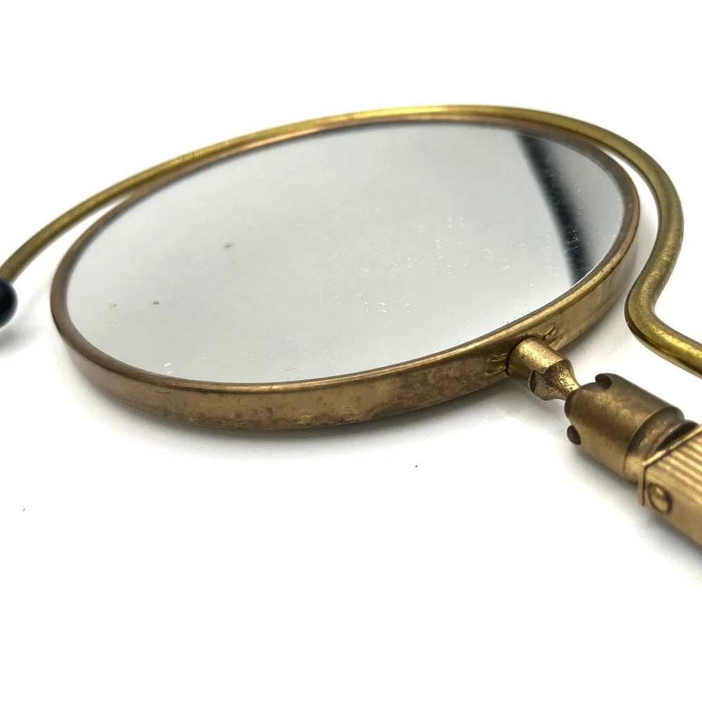 Mid Century Adjustable Rare Vanity mirror brass France‎ 50s Hollywood Regency